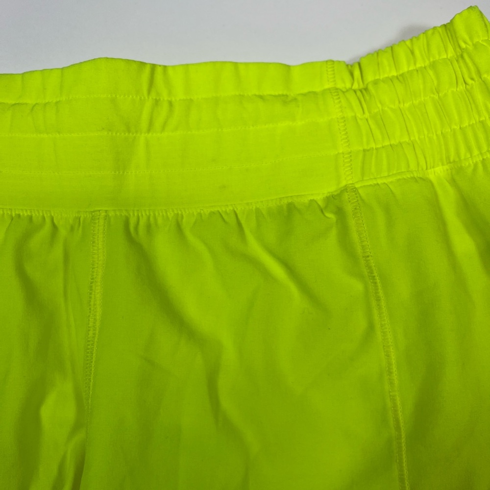 Lululemon Hotty Hot Shorts 4” High Rise Highlighter Yellow Women’s Size 6 - Picture 2 of 12